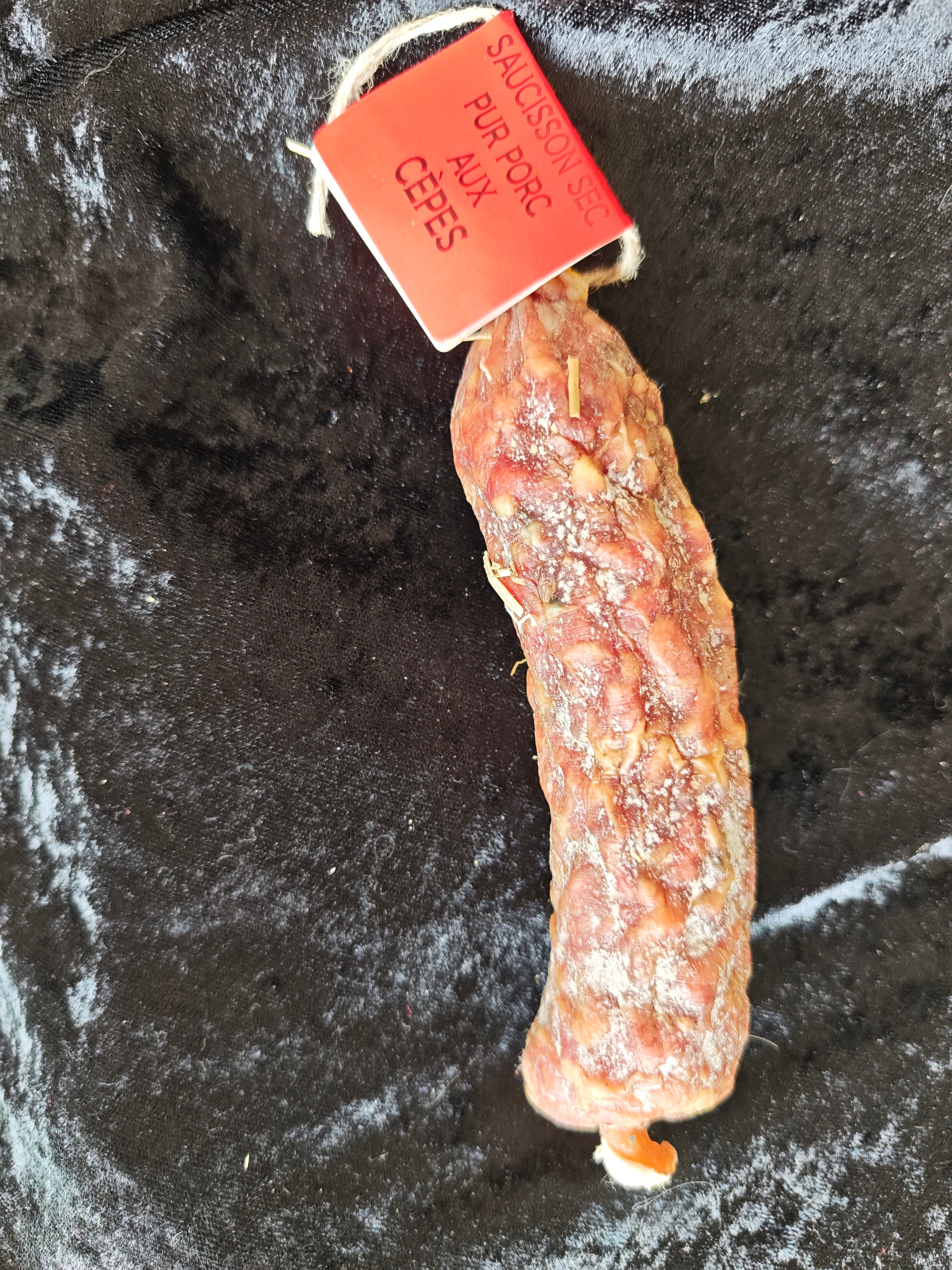 saucisson aux cèpes